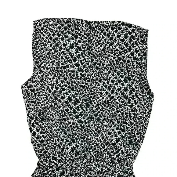 Diane Von Furstenberg Sleeveless JUMPSUIT Silk SIZE 4 BLACK White - Picture 6 of 8